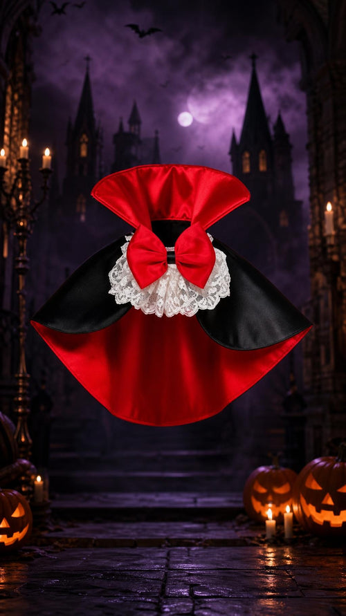 Cape de vampire d'Halloween pour chien et chat, vue 2